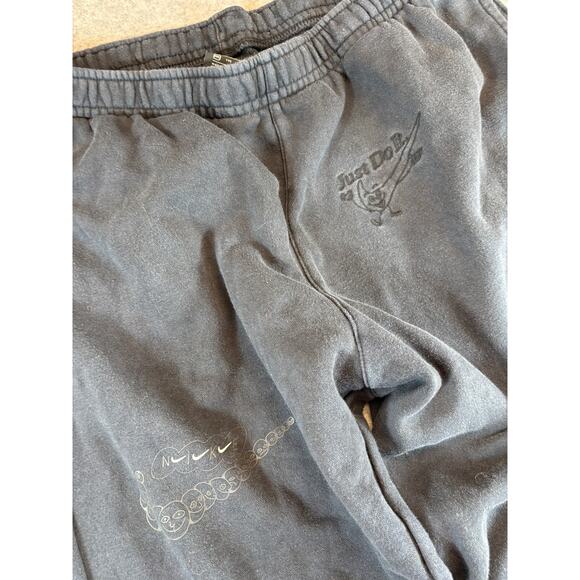 VTG Nike Drip Just Do It Jogger Sweatpants Mens XXL Black Athleisure Sportswear - Picture 5 of 11